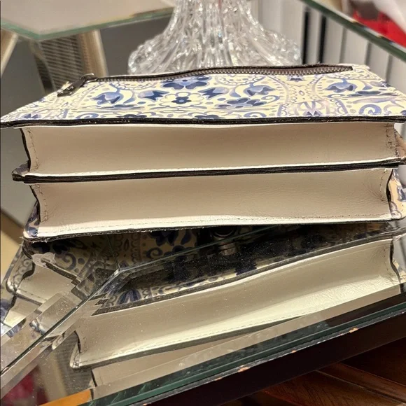 Patricia Nash Lanza Italian Folklore
White Blue Leather Crossbody Bag-NWOT - Picture 5 of 16